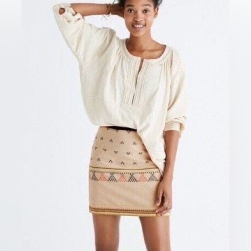 Madewell Gamine Mini Skirt In Triangle Jacquard - Size 6 - Like New Condition